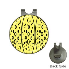 Easter Egg Shapes Large Wave Black Yellow Circle Dalmation Hat Clips With Golf Markers by Alisyart