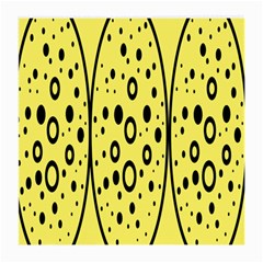 Easter Egg Shapes Large Wave Black Yellow Circle Dalmation Medium Glasses Cloth (2-side) by Alisyart