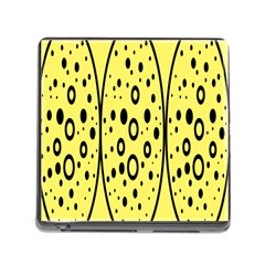 Easter Egg Shapes Large Wave Black Yellow Circle Dalmation Memory Card Reader (square)