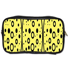 Easter Egg Shapes Large Wave Black Yellow Circle Dalmation Toiletries Bags 2-side