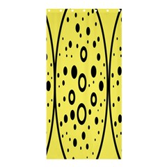 Easter Egg Shapes Large Wave Black Yellow Circle Dalmation Shower Curtain 36  X 72  (stall)  by Alisyart