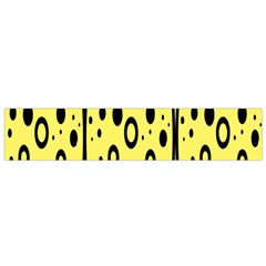 Easter Egg Shapes Large Wave Black Yellow Circle Dalmation Flano Scarf (small)