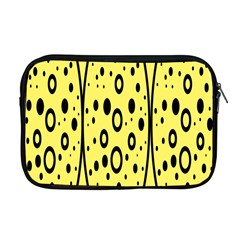 Easter Egg Shapes Large Wave Black Yellow Circle Dalmation Apple Macbook Pro 17  Zipper Case by Alisyart