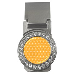 Yellow Stars Light White Orange Money Clips (cz) 