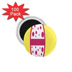 Easter Egg Shapes Large Wave Pink Yellow Circle Dalmation 1 75  Magnets (100 Pack)  by Alisyart