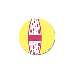 Easter Egg Shapes Large Wave Pink Yellow Circle Dalmation Golf Ball Marker