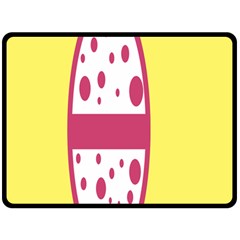 Easter Egg Shapes Large Wave Pink Yellow Circle Dalmation Fleece Blanket (large) 