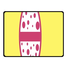 Easter Egg Shapes Large Wave Pink Yellow Circle Dalmation Double Sided Fleece Blanket (small) 
