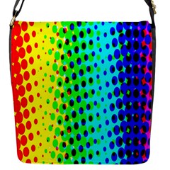 Comic Strip Dots Circle Rainbow Flap Messenger Bag (S)