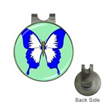 Draw Butterfly Green Blue White Fly Animals Hat Clips with Golf Markers Front