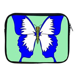 Draw Butterfly Green Blue White Fly Animals Apple Ipad 2/3/4 Zipper Cases by Alisyart