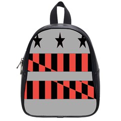 Falg Sign Star Line Black Red School Bags (small)  by Alisyart