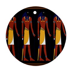 Egyptian Mummy Guard Treasure Monster Ornament (round)