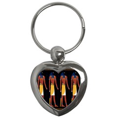 Egyptian Mummy Guard Treasure Monster Key Chains (heart)  by Alisyart