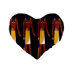 Egyptian Mummy Guard Treasure Monster Standard 16  Premium Heart Shape Cushions