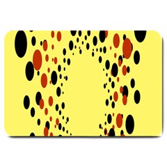 Gradients Dalmations Black Orange Yellow Large Doormat  by Alisyart