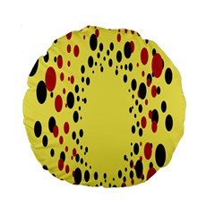 Gradients Dalmations Black Orange Yellow Standard 15  Premium Round Cushions by Alisyart