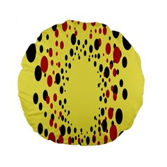 Gradients Dalmations Black Orange Yellow Standard 15  Premium Flano Round Cushions by Alisyart