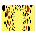 Gradients Dalmations Black Orange Yellow Double Sided Flano Blanket (Large)  Blanket Back