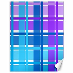 Gingham Pattern Blue Purple Shades Sheath Canvas 36  X 48  