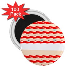 Chevron Wave Triangle Red White Circle Blue 2 25  Magnets (100 Pack)  by Alisyart