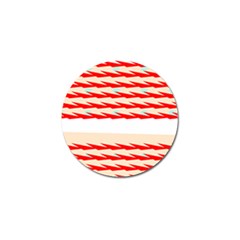 Chevron Wave Triangle Red White Circle Blue Golf Ball Marker
