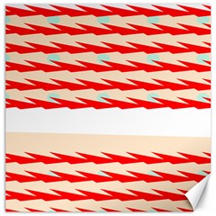 Chevron Wave Triangle Red White Circle Blue Canvas 12  X 12  