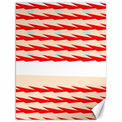Chevron Wave Triangle Red White Circle Blue Canvas 12  X 16   by Alisyart