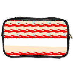 Chevron Wave Triangle Red White Circle Blue Toiletries Bags