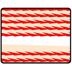 Chevron Wave Triangle Red White Circle Blue Fleece Blanket (medium)  by Alisyart