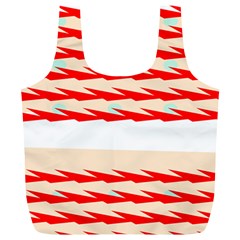 Chevron Wave Triangle Red White Circle Blue Full Print Recycle Bags (l)  by Alisyart