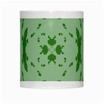 Green Hole White Mugs Center