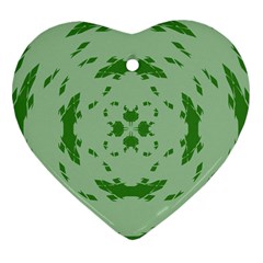 Green Hole Heart Ornament (two Sides) by Alisyart