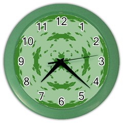Green Hole Color Wall Clocks