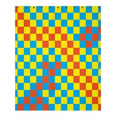 Optical Illusions Plaid Line Yellow Blue Red Flag Shower Curtain 60  X 72  (medium) 