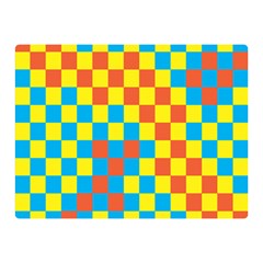 Optical Illusions Plaid Line Yellow Blue Red Flag Double Sided Flano Blanket (mini)  by Alisyart