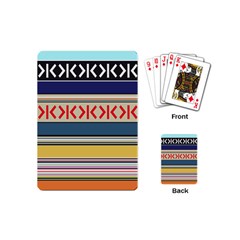 Original Code Rainbow Color Chevron Wave Line Playing Cards (Mini) 