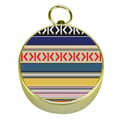 Original Code Rainbow Color Chevron Wave Line Gold Compasses by Alisyart