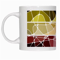 Geometric Mosaic Line Rainbow White Mugs by Alisyart