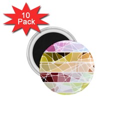 Geometric Mosaic Line Rainbow 1.75  Magnets (10 pack) 