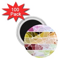 Geometric Mosaic Line Rainbow 1.75  Magnets (100 pack) 