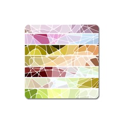 Geometric Mosaic Line Rainbow Square Magnet