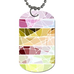 Geometric Mosaic Line Rainbow Dog Tag (two Sides)