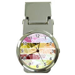 Geometric Mosaic Line Rainbow Money Clip Watches
