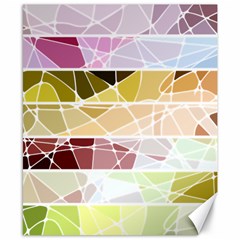 Geometric Mosaic Line Rainbow Canvas 8  x 10 