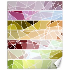 Geometric Mosaic Line Rainbow Canvas 16  X 20  