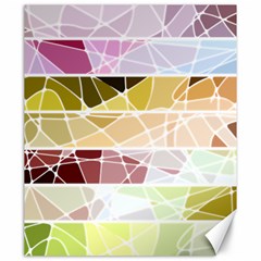 Geometric Mosaic Line Rainbow Canvas 20  x 24  