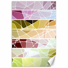 Geometric Mosaic Line Rainbow Canvas 24  X 36  by Alisyart