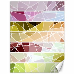 Geometric Mosaic Line Rainbow Canvas 36  x 48  