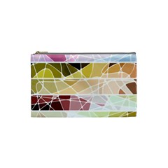 Geometric Mosaic Line Rainbow Cosmetic Bag (Small) 